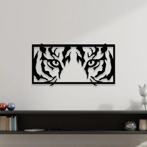 Tiger Eyes Metal Wall Art - Decor Mantra 