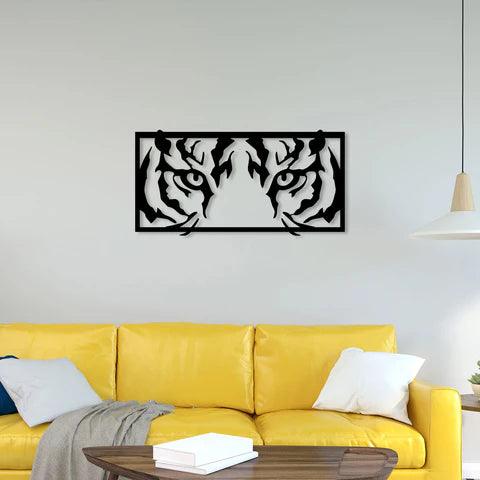 Tiger Eyes Metal Wall Art - Decor Mantra 
