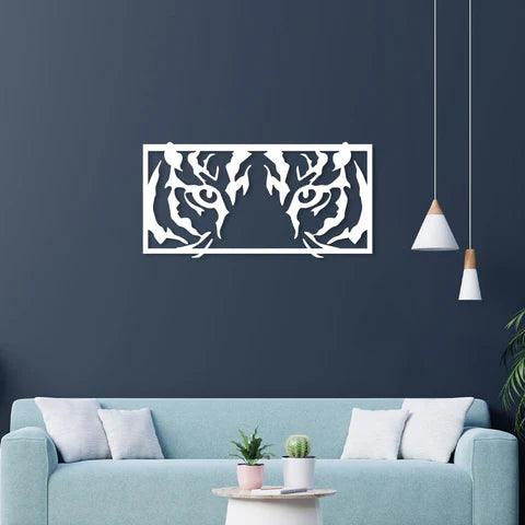 Tiger Eyes Metal Wall Art - Decor Mantra 