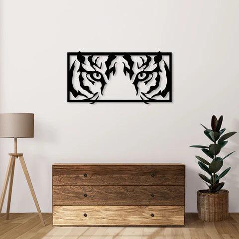 Tiger Eyes Metal Wall Art - Decor Mantra 