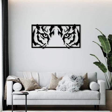 Tiger Eyes Metal Wall Art - Decor Mantra 