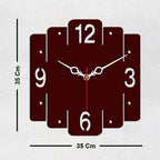 Trapezium Shape Designer Wooden Wall Clock - Decor Mantra 