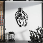Triceps Exercise Metal Wall Art Decor Mantra