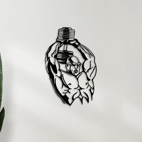 Triceps Exercise Metal Wall Art Decor Mantra