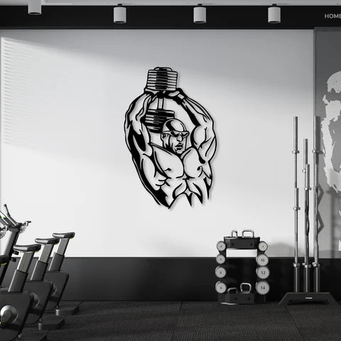 Triceps Exercise Metal Wall Art Decor Mantra
