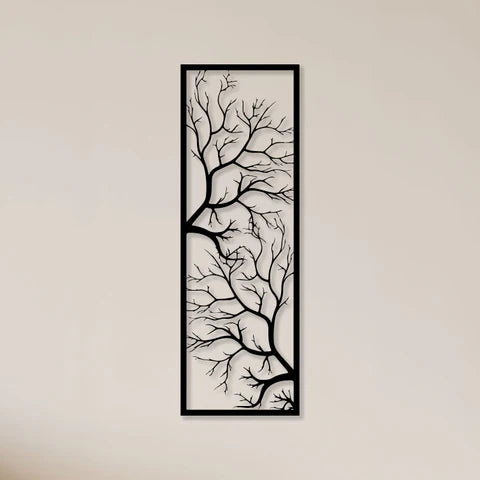 Two Elegant Tree Metal Wall Art Decor Mantra
