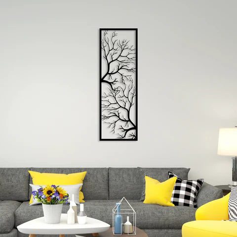 Two Elegant Tree Metal Wall Art Decor Mantra