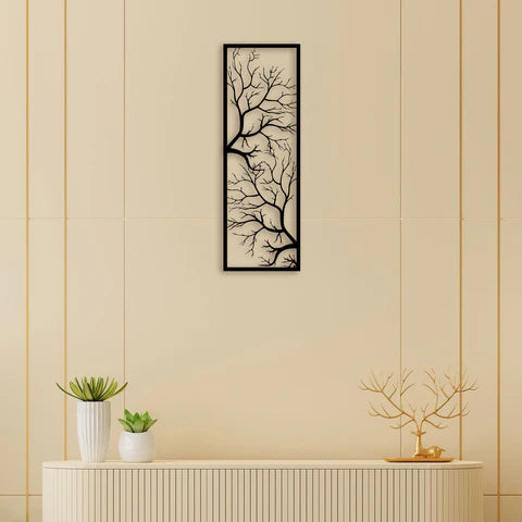 Two Elegant Tree Metal Wall Art Decor Mantra
