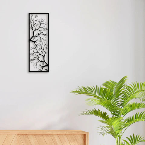 Two Elegant Tree Metal Wall Art Decor Mantra