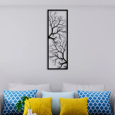 Two Elegant Tree Metal Wall Art Decor Mantra