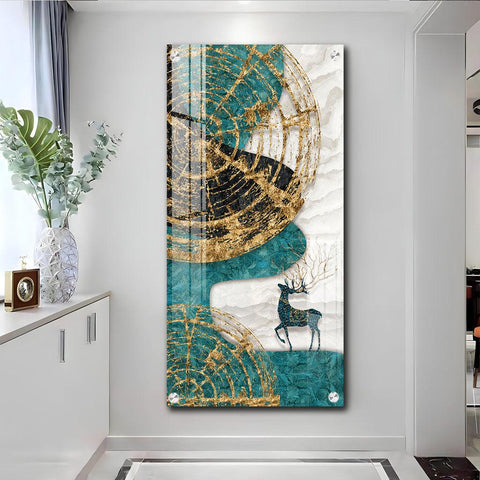 Elegant Modern Simple Creative Elk Acrylic Vertical Wall Art - Decor Mantra 