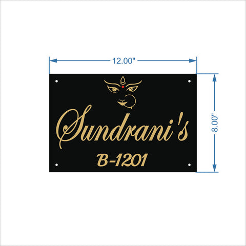 Personalized Transparent Acrylic Name Plate - Lightweight & Stylish