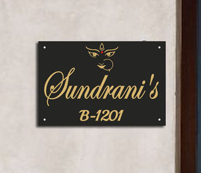 Personalized Transparent Acrylic Name Plate - Lightweight & Stylish