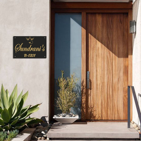 Personalized Transparent Acrylic Name Plate - Lightweight & Stylish