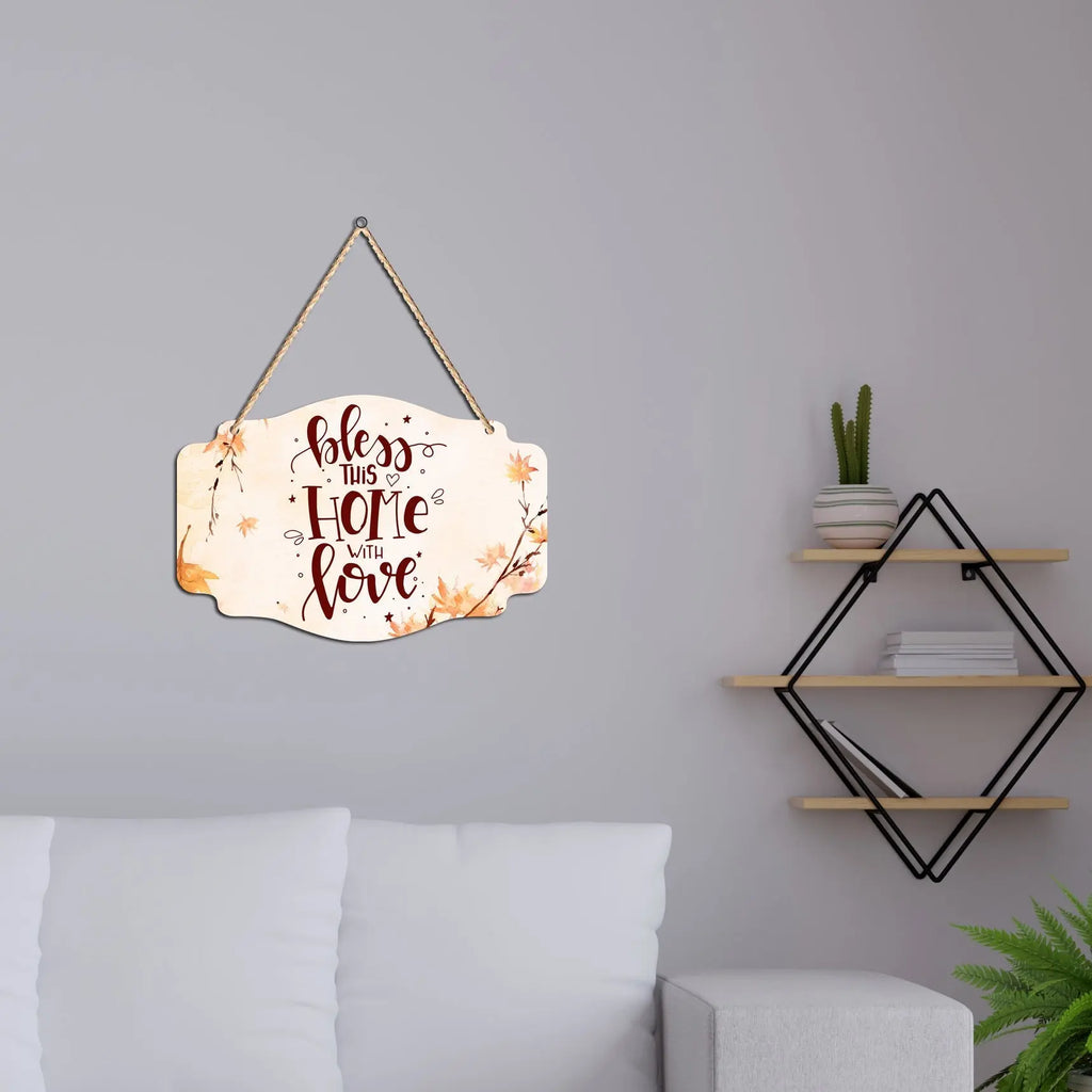 Home Quote Wooden Wall Hanger for Home Decor | Office | Gift | Bedroom | Living Room | Wall Accents | Wall Art | Wall Hangings Home Decoration | Art Items - Harshita Craft