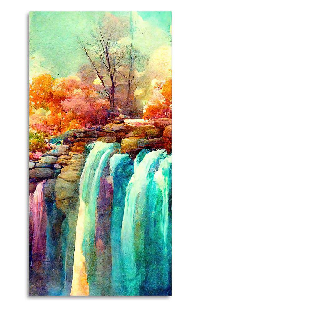 Beautiful Landscape Waterfall Scenery Canvas Wall Painting - Decor Mantra 