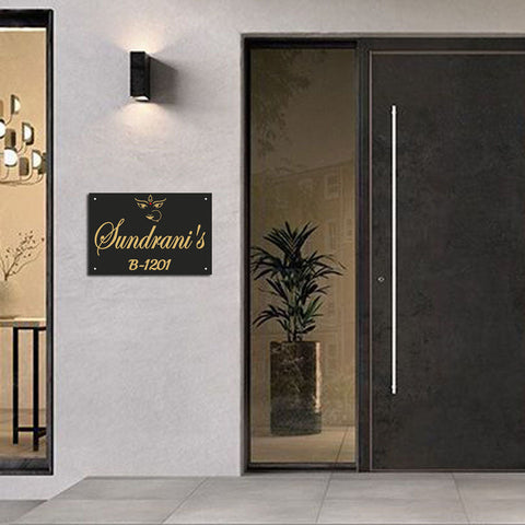 Personalized Transparent Acrylic Name Plate - Lightweight & Stylish