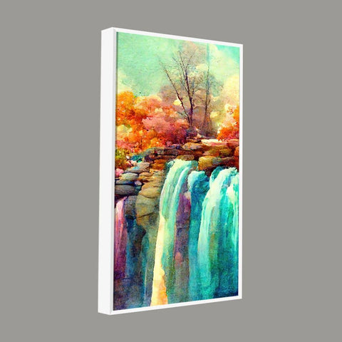 Beautiful Landscape Waterfall Scenery Canvas Wall Painting - Decor Mantra 