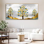 Unique Golden Trees Canvas Wall Painting DECORMANTRA