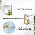 Unique Golden Trees Canvas Wall Painting DECORMANTRA