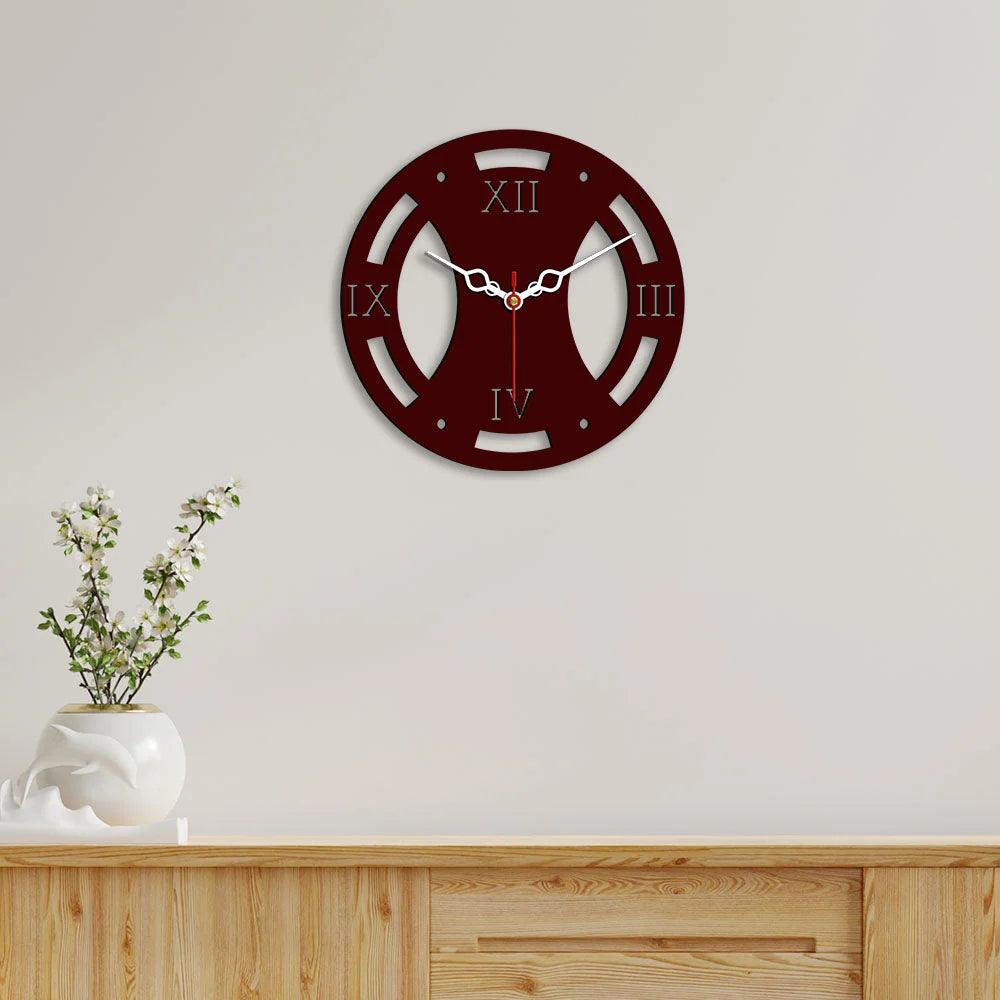 Vintage Style Designer Wooden Wall Clock - Decor Mantra 