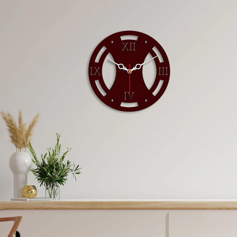 Vintage Style Designer Wooden Wall Clock - Decor Mantra 