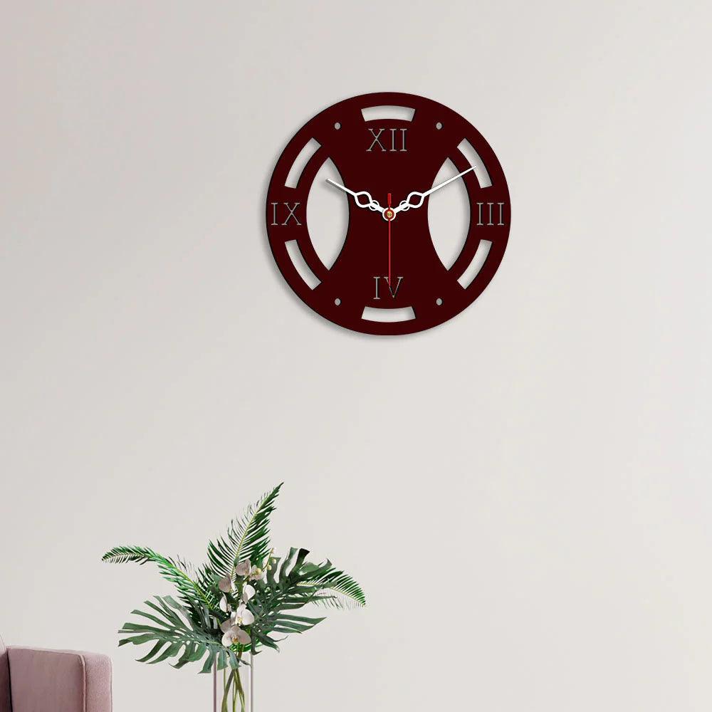 Vintage Style Designer Wooden Wall Clock - Decor Mantra 