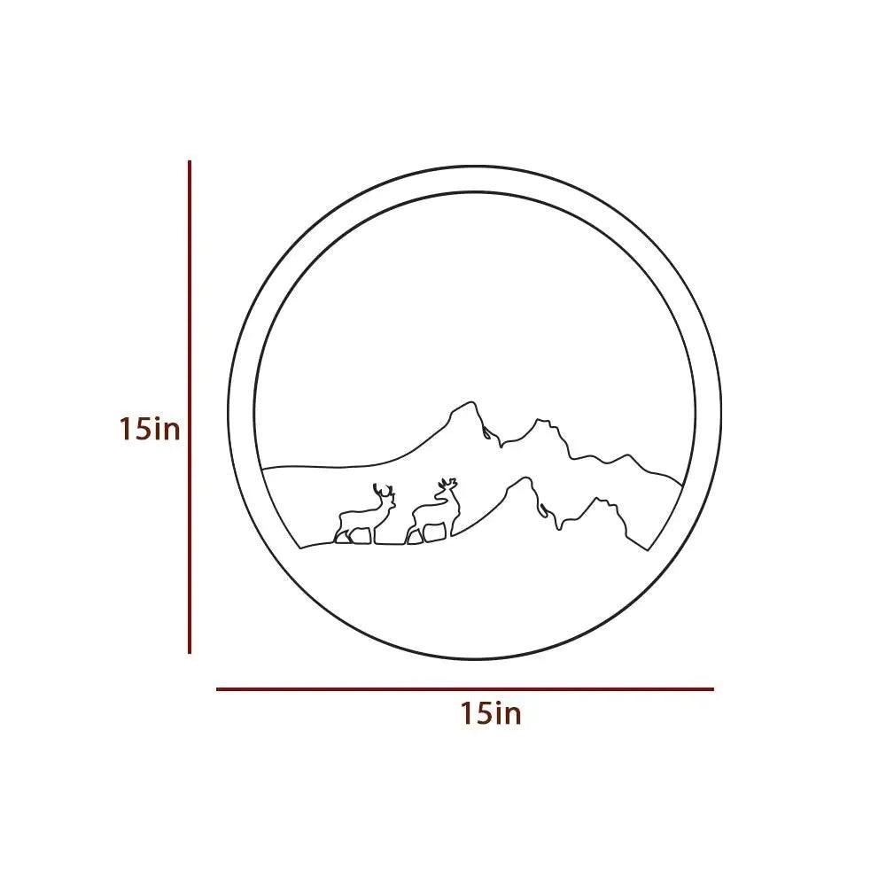 Beautiful Scenery Deer Wooden LED Wall Light Backlit Wall Art - Decor Mantra 