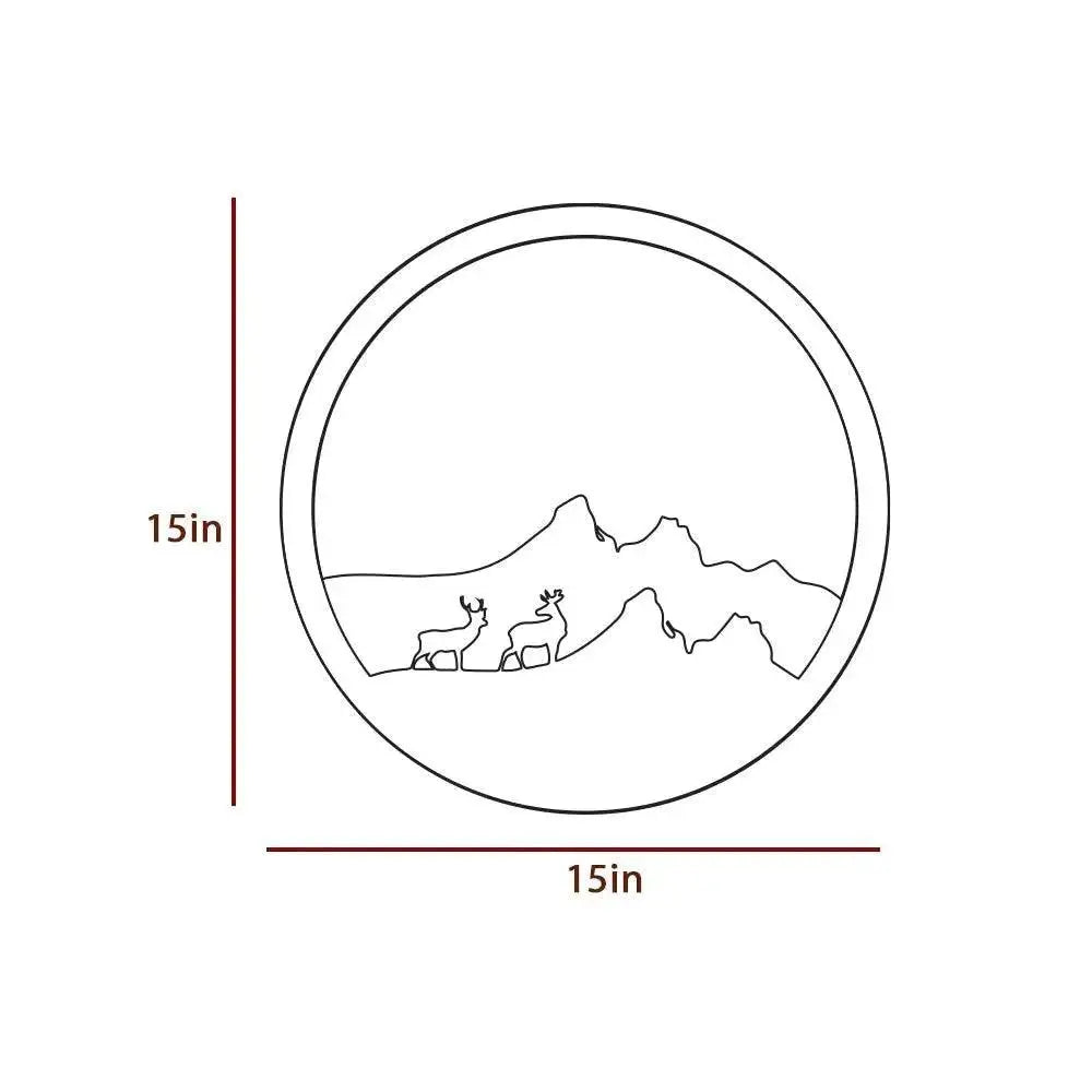 Beautiful Scenery Deer Wooden LED Wall Light Backlit Wall Art - Decor Mantra 