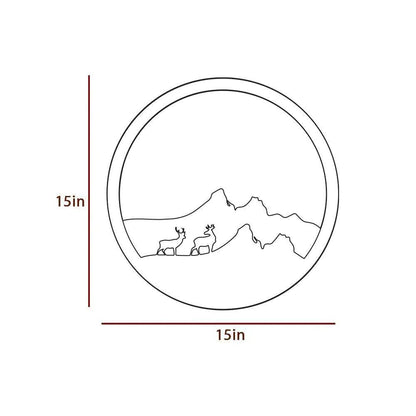 Beautiful Scenery Deer Wooden LED Wall Light Backlit Wall Art - Decor Mantra 