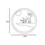 Chirping Birds Rounded Backlit Wooden Wall Decor with LED Night Light - Decor Mantra 