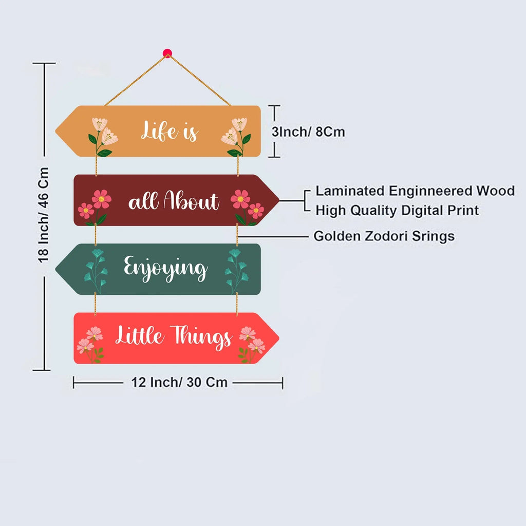 Positive Quote Wall Hanger for Home|Office|Living Room|Gift, Wall Decoration - Harshita Craft