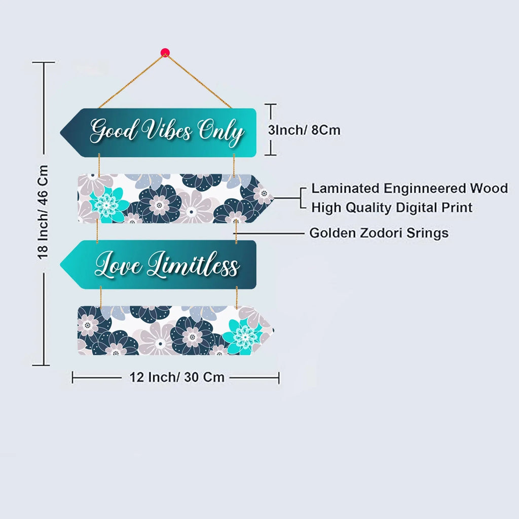 Positive Quote Wall Hanger for Home|Office|Living Room|Gift, Wall Decoration - Harshita Craft