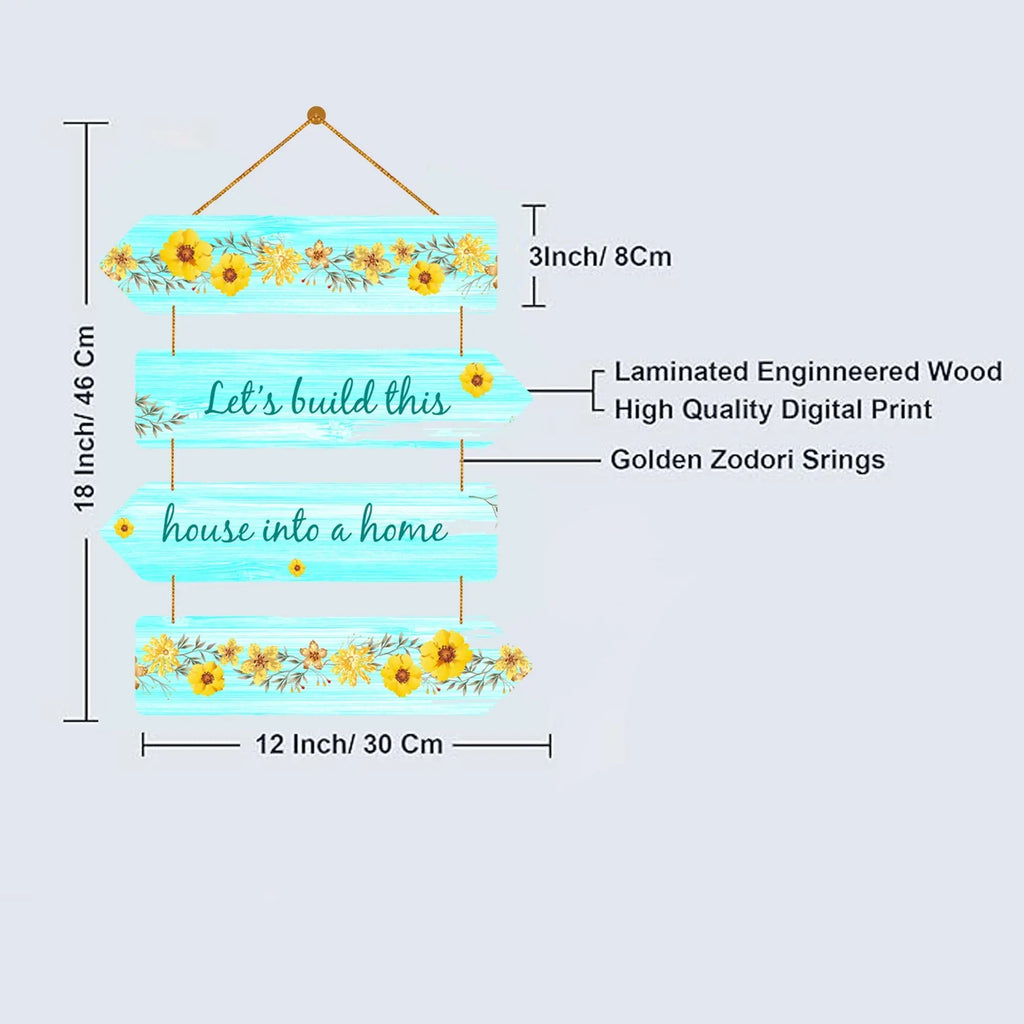 Home Quote Wall Hanger for Home|Gift, Wall Decoration - Harshita Craft