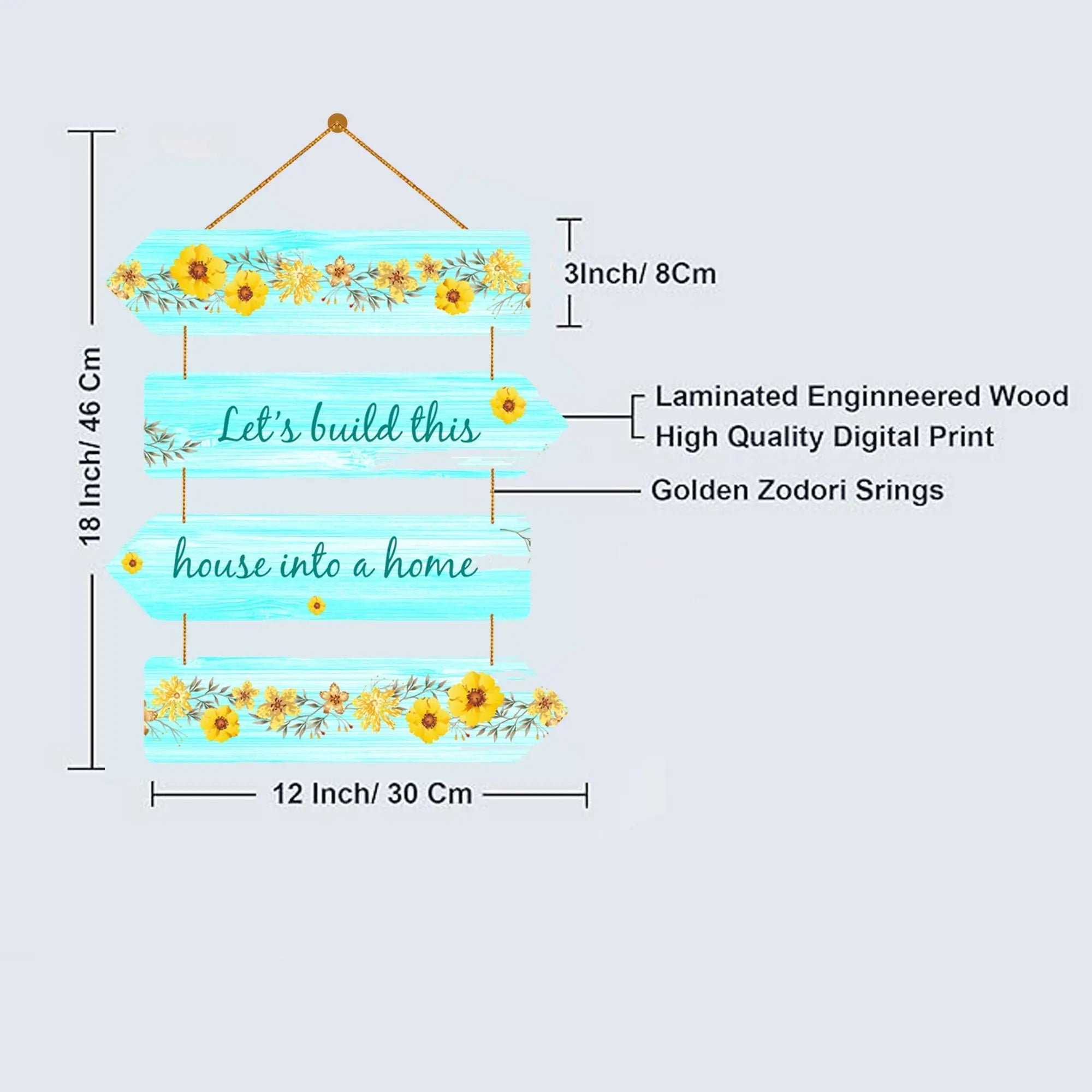 Home Quote Wall Hanger for Home|Gift, Wall Decoration - Harshita Craft
