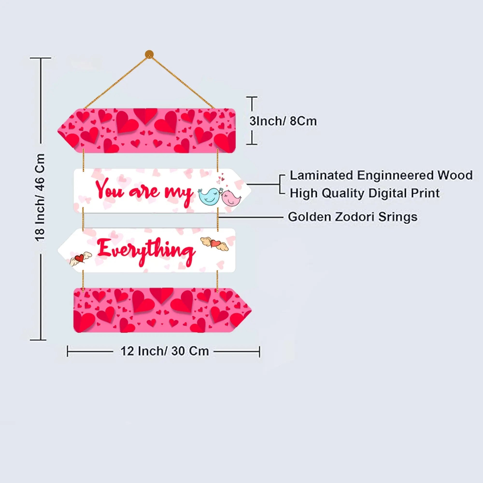 Couple Quote Wall Hanger for Home|Office|Living Room|Gift, Wall Decoration - Harshita Craft