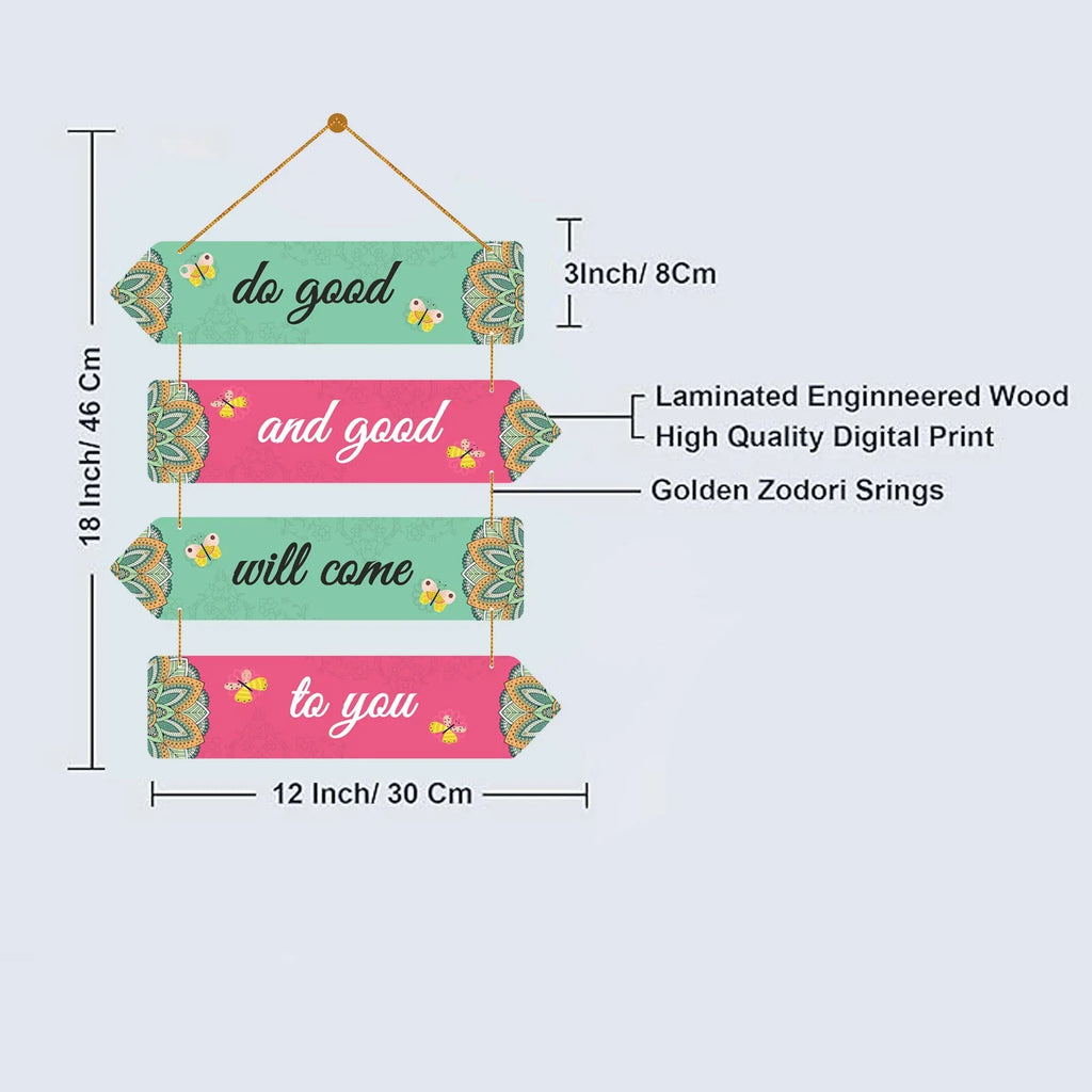 Positive Quote Wall Hanging Decorative Item for Home Decoration Art - Harshita Craft