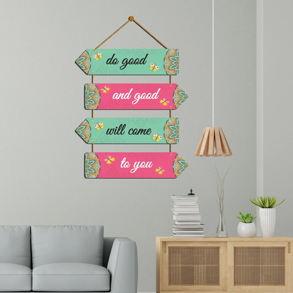 Positive Quote Wall Hanging Decorative Item for Home Decoration Art - Harshita Craft