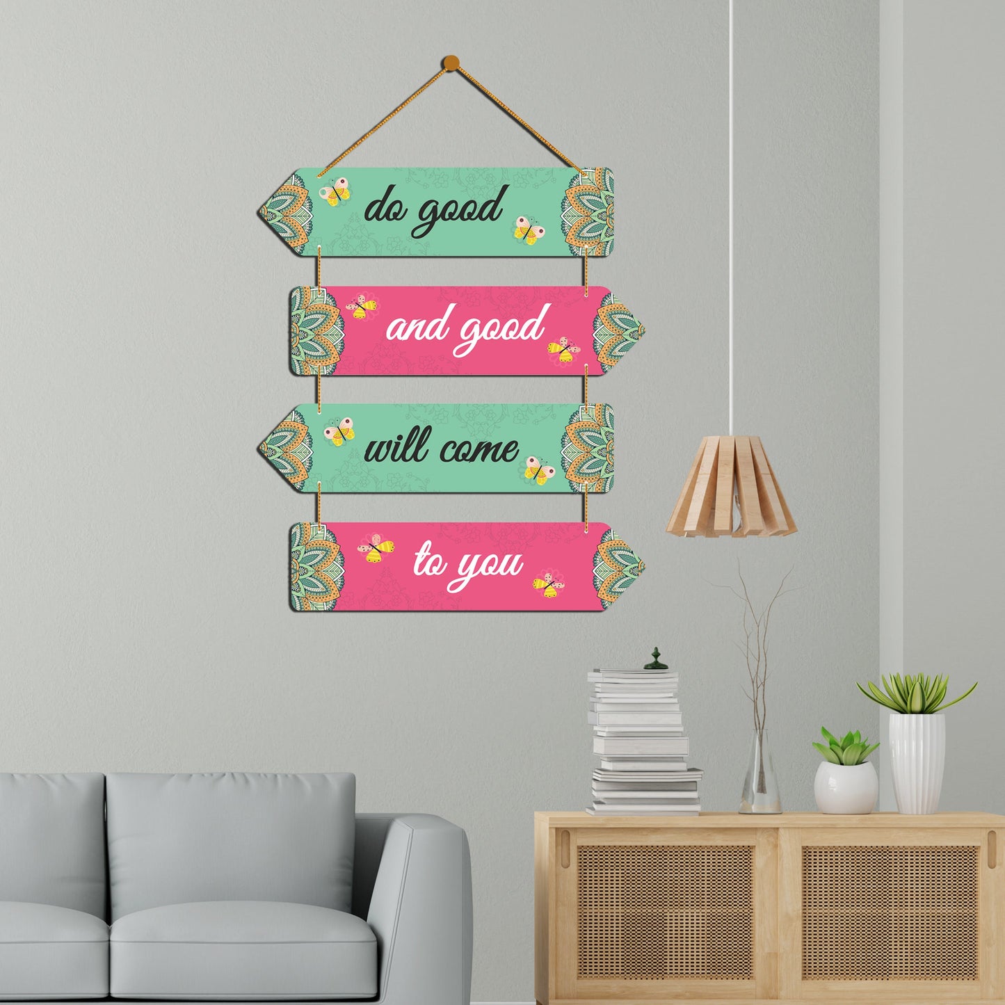 Positive Quote Wall Hanging Decorative Item for Home Decoration Art
