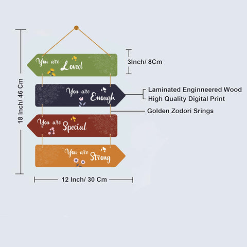 Positive Quotes Decorative Wall Art MDF Wooden Wall Hanger for Livingroom|Bedroom|Gifts|Wall Hangings for Home Decoration|Modern Decor Items|Artworks Wall