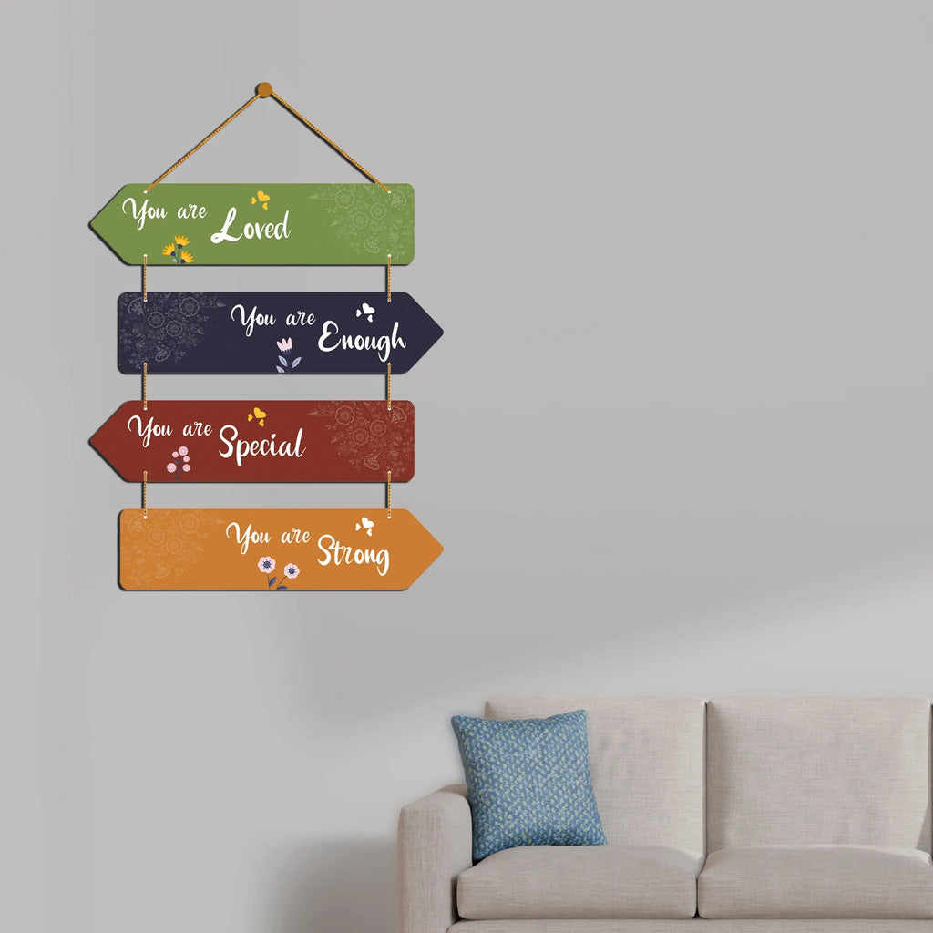 Positive Quotes Decorative Wall Art MDF Wooden Wall Hanger for Livingroom|Bedroom|Gifts|Wall Hangings for Home Decoration|Modern Decor Items|Artworks Wall - Harshita Craft