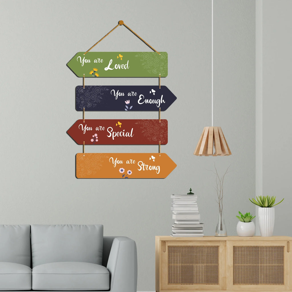 Positive Quotes Decorative Wall Art MDF Wooden Wall Hanger for Livingroom|Bedroom|Gifts|Wall Hangings for Home Decoration|Modern Decor Items|Artworks Wall - Harshita Craft