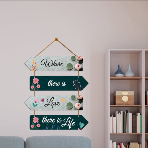 Love Life Quotes Decorative Wall Art MDF Wooden Wall Hanger for Livingroom|Bedroom|Gifts|Wall Hangings for Home Decoration|Modern Decor Items|Artworks Wall