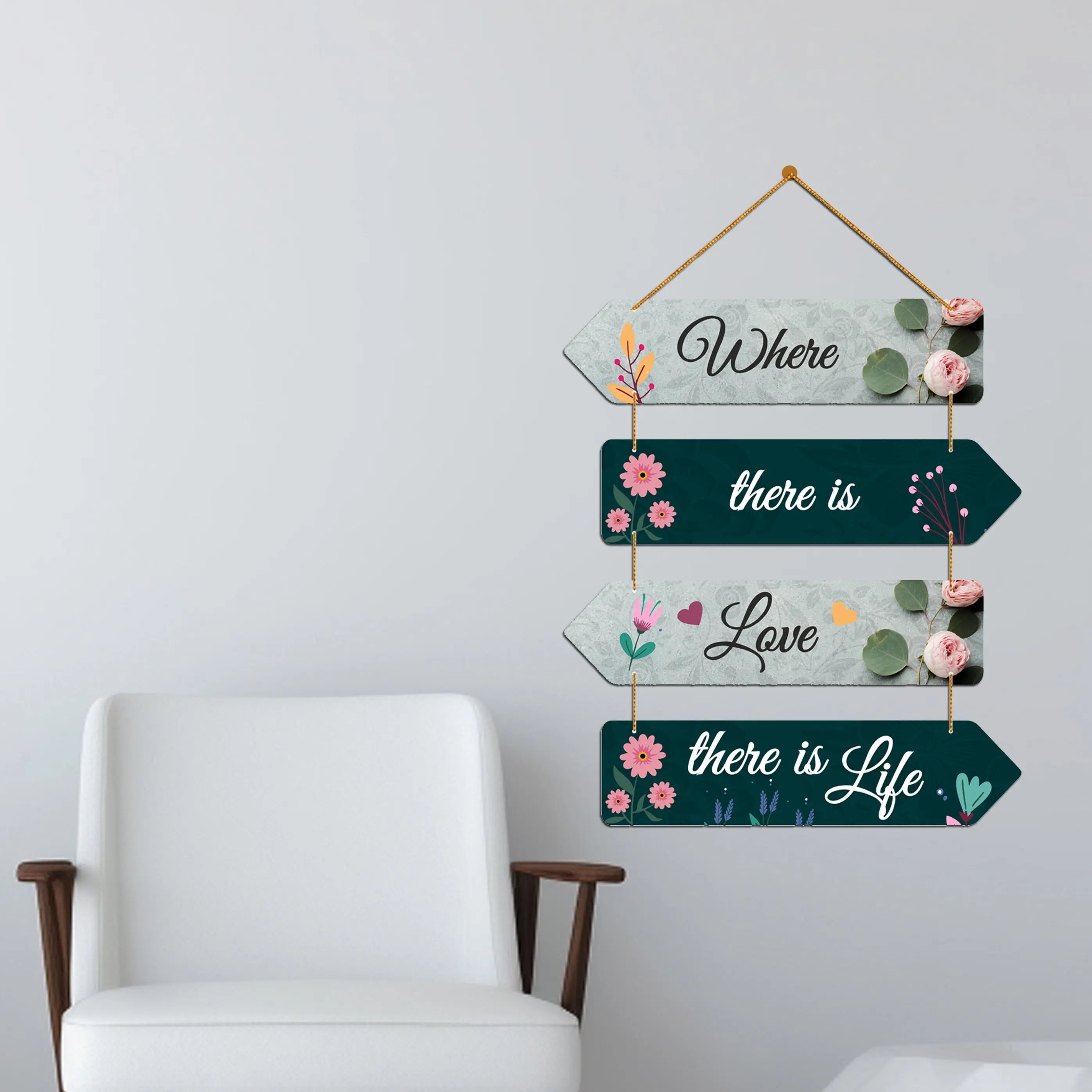 Love Life Quotes Decorative Wall Art MDF Wooden Wall Hanger for Livingroom|Bedroom|Gifts|Wall Hangings for Home Decoration|Modern Decor Items|Artworks Wall - Harshita Craft