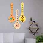 Beautiful Birds Wooden Wall Hanger Spoons for Home|Office|Living Room|Gift Wall Decoration - Harshita Craft