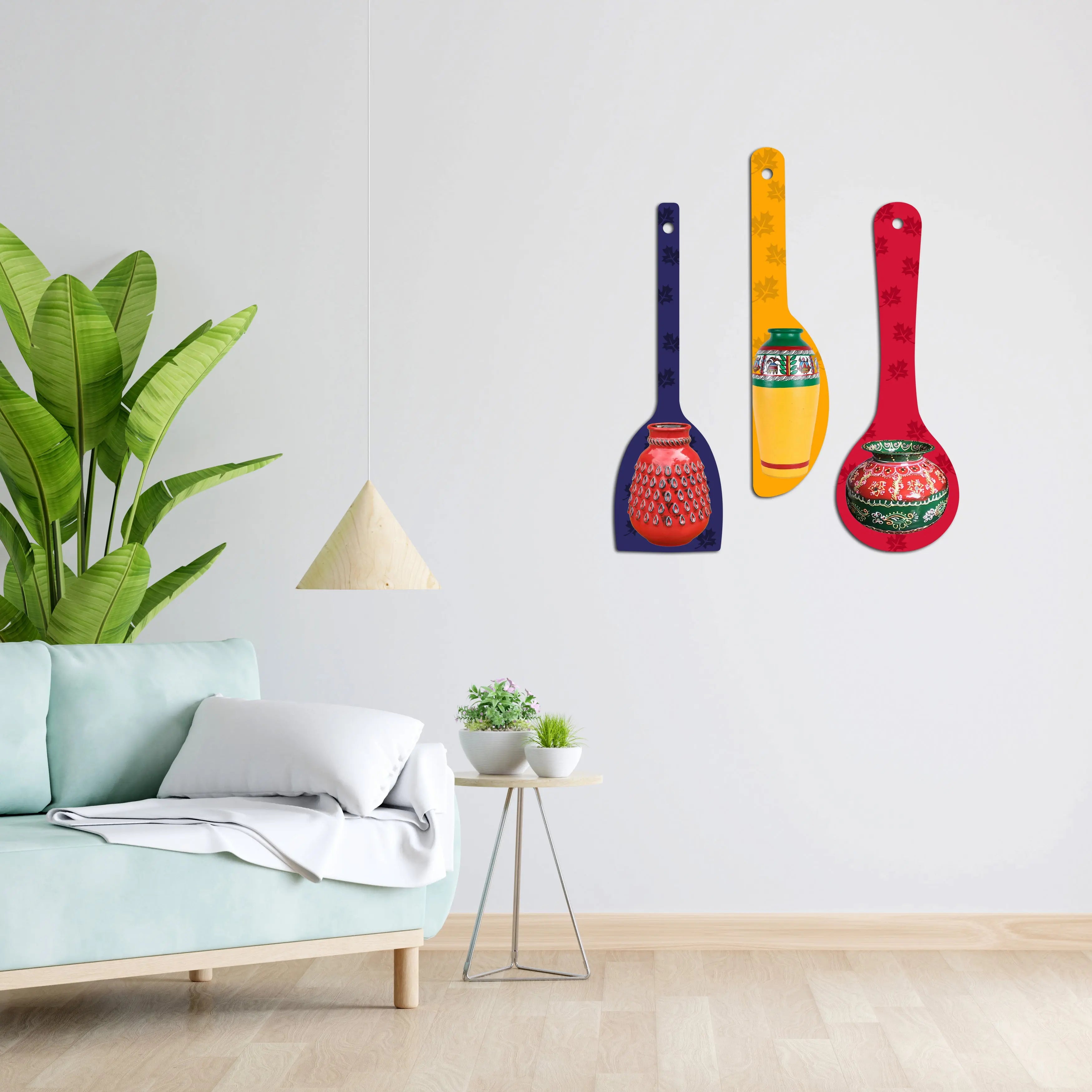 Amazing Art Wooden Wall Hanger Spoons for Home|Office|Living Room|Gift Wall Decoration - Harshita Craft