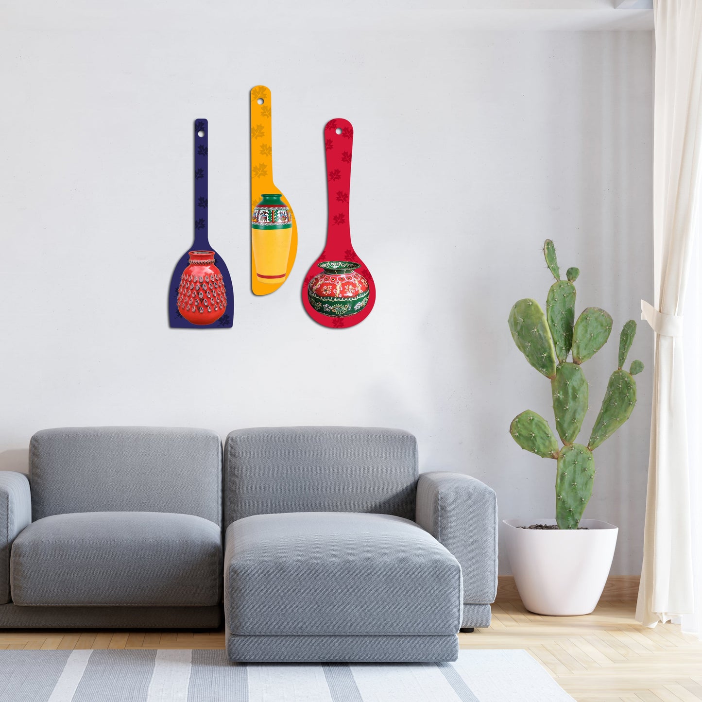 Amazing Art Wooden Wall Hanger Spoons for Home|Office|Living Room|Gift Wall Decoration
