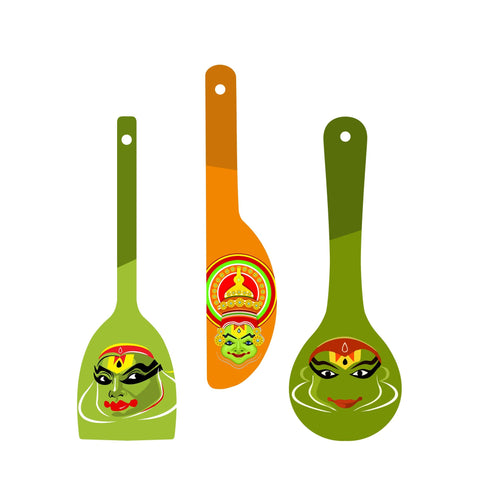 Kathakali Wooden Wall Hanger for Home | Office | Living Room | Gift | Modern Decoration Items | Kitchen Wall Decor