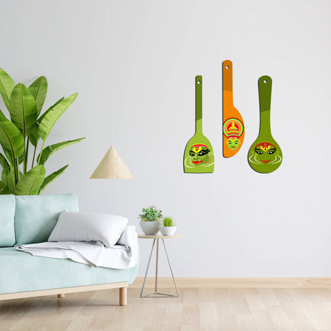 Kathakali Wooden Wall Hanger for Home | Office | Living Room | Gift | Modern Decoration Items | Kitchen Wall Decor