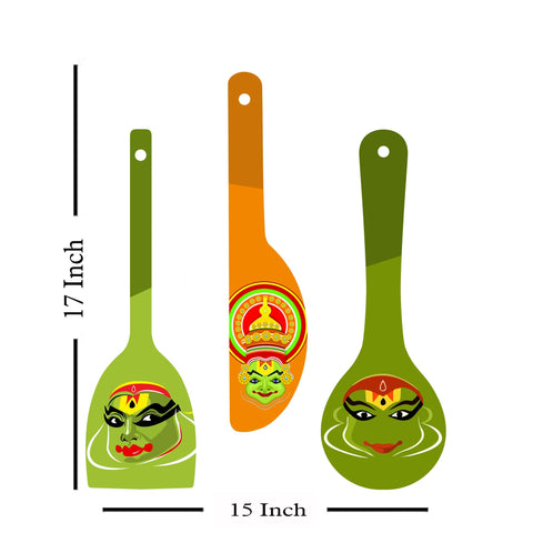 Kathakali Wooden Wall Hanger for Home | Office | Living Room | Gift | Modern Decoration Items | Kitchen Wall Decor